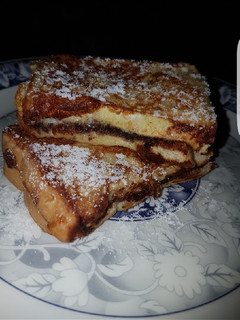 A picture of Nutella French toast.