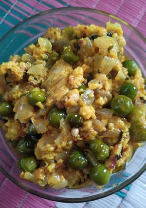 A picture of Matar paneer Bhurji (Punjabi style).