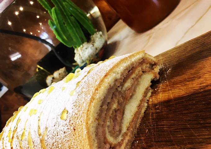 Бисквитный рулет с мёдом 🍯