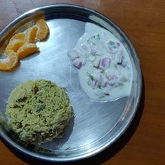 Pudina pulao A picture of Pudina pulao.