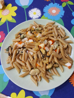 Una foto de Macarrones a la marinera