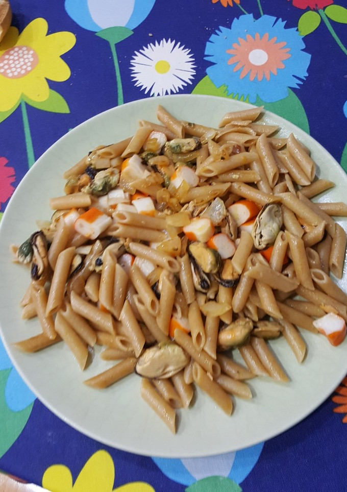Una foto de Macarrones a la marinera