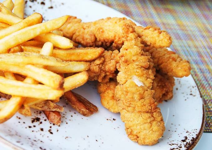 Step-by-Step Guide to Prepare Any-night-of-the-week Chicken tenders and fries 🍟