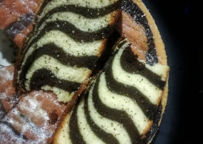 Zebra cake putih telur