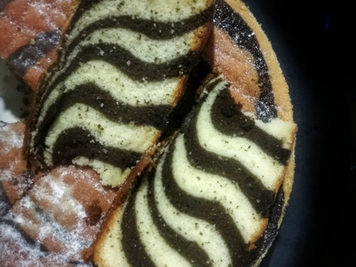 Cara Bikin Zebra cake putih telur Irit Anti Gagal