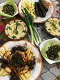 Grilled Kofta and Kofta with Mushrooms and Tomatoes