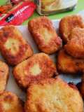 Croquetas cuadradas de pollo asado