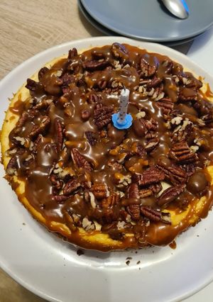 Une photo de Cheesecake pécan caramel au lait concentré sucré