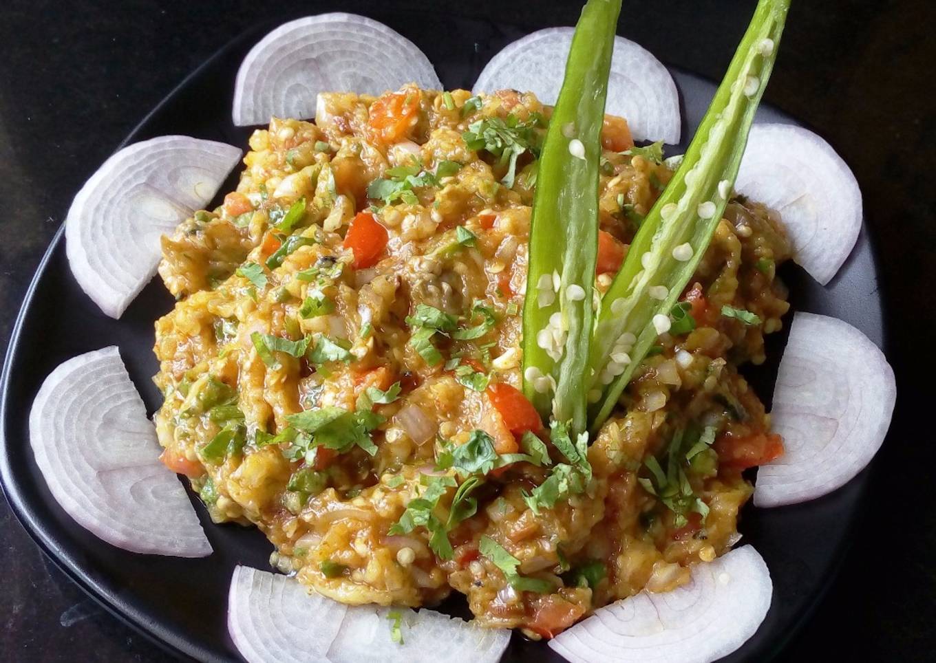 Smoky Baingan Bharta / Eggplant bharta / smoked eggplant mashed