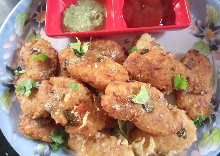 Recipe of Perfect Vegetables Rice Cutlet Snacks Time