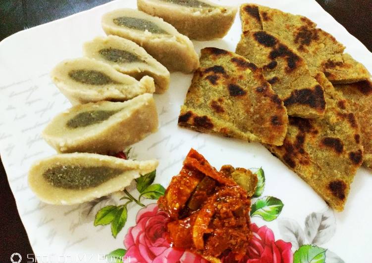 Steps to Prepare Any-night-of-the-week Brown rice flour PITHA and PARATHA