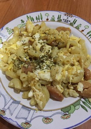 Foto resep Maccaroni Cheese Egg and Sausage