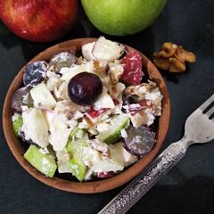 A picture of Mayo Apple and Walnut salad.