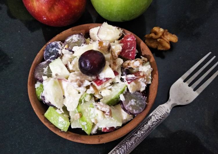 Step-by-Step Guide to Make Quick Mayo Apple and Walnut salad