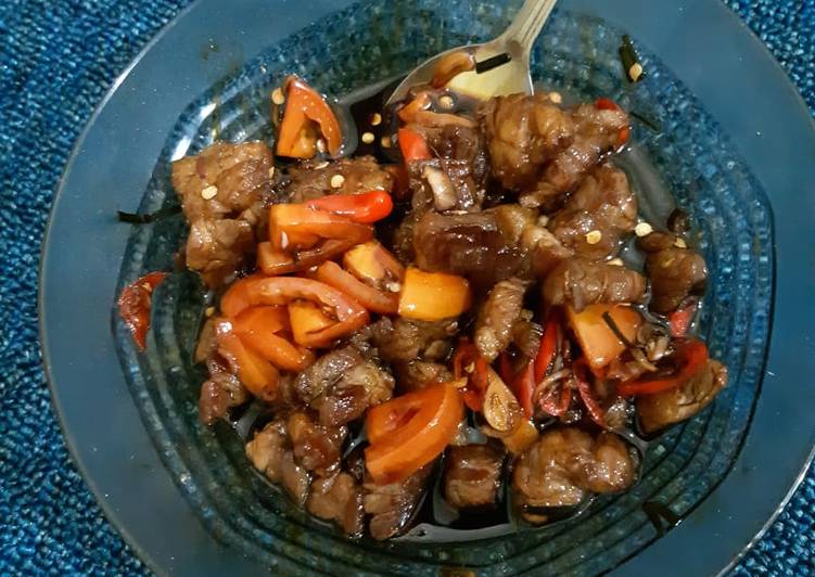 Cara Termudah Menyiapkan Sate sapi goreng Top Enaknya