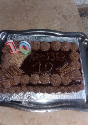 صورة لوصفة كيكة عيد ميلاد درتها لبنتي ربي يحفظها ❤❤❤❤🌹🌹🌹🌹🎂🎂🎂🎂