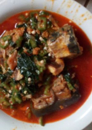 A picture of Okra soup.