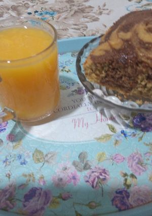 عکسی از دستور کيک زبرا پرتقالی