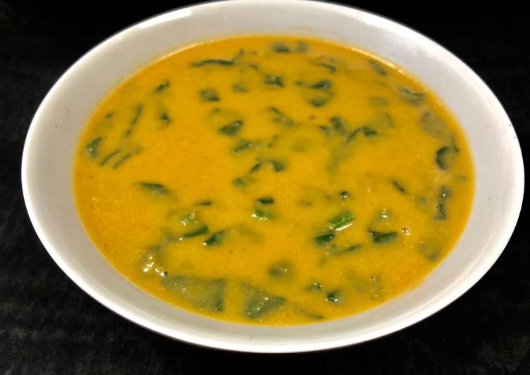 Coconut, Sweet Potato And Spinach Soup