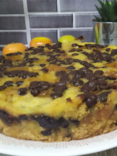 Una foto de Bizcocho Flanero de Naranja y Chocolate