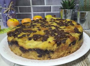 Una foto de Bizcocho Flanero de Naranja y Chocolate