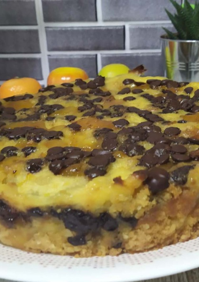 Una foto de Bizcocho Flanero de Naranja y Chocolate
