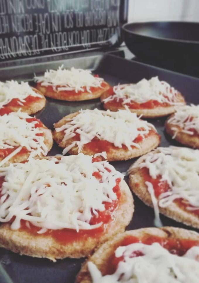Una foto de Pizza saludable con masa integral