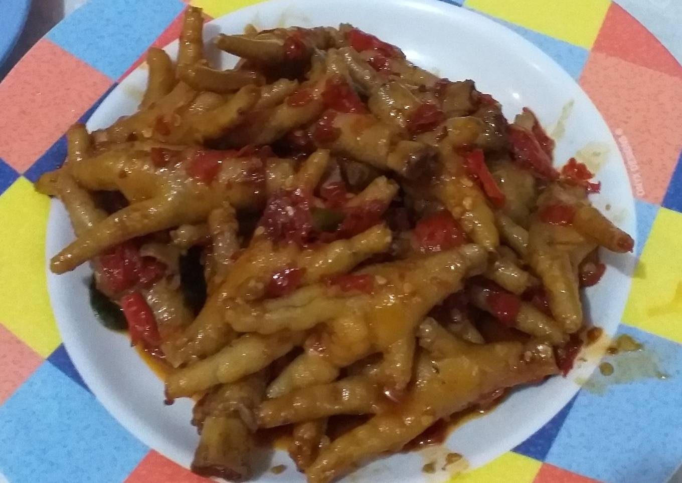 Ceker Pedas Saus Tiram