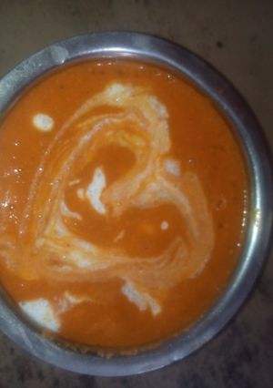 A picture of Sweet and sour tomato soup.
