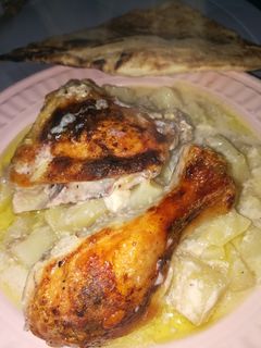 صورة لوصفة دجاج باللبن