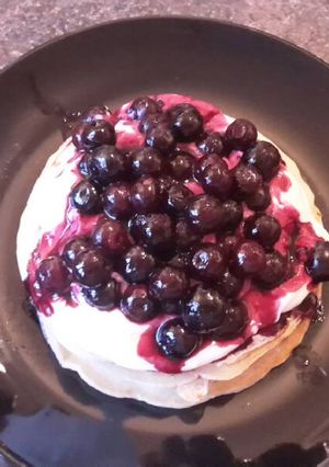 A picture of American style pancakes.