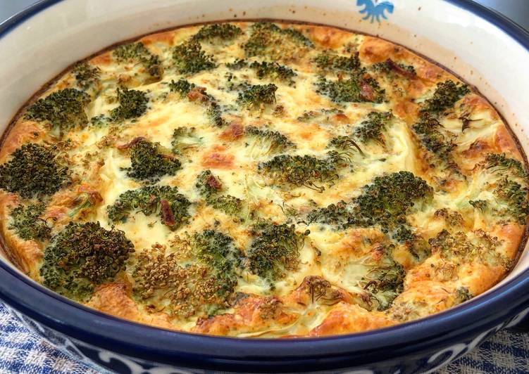 Recipe of Ultimate Broccoli Mozzarella Crustless Quiche