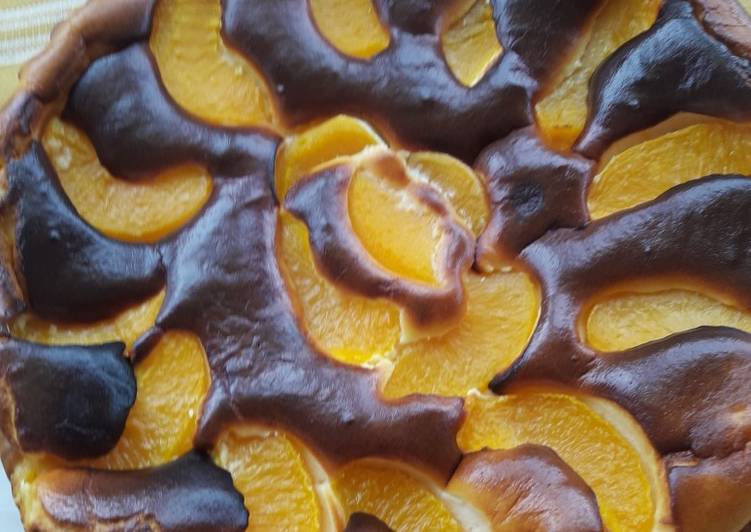 Tarta de queso con melocotón (mejorada)