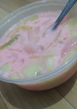 Foto resep Es rumput laut susu