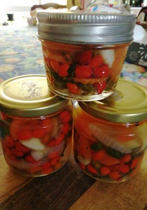 Una foto de Chiles en vinagre