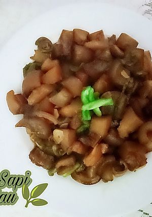 Foto resep Kulit Sapi Cabe Hijau Praktis