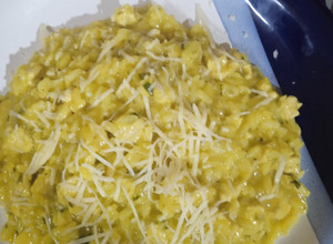 Una foto de Risotto de pollo