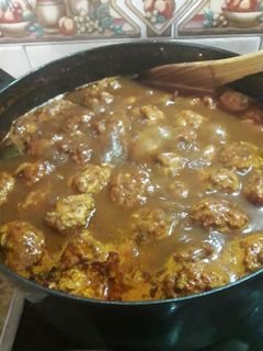 Una foto de Albóndigas con salsa de tomate
