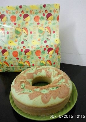 Foto resep Bolu Marmer Aroma Pandan