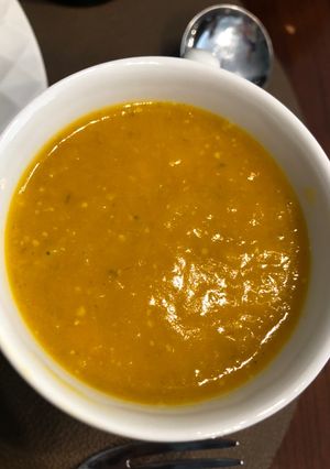 Una foto de Sopa crema de zapallo