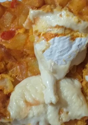 صورة لوصفة غراتان البطاطا 🥔والسكالوب🐓 وجبنة كامومبير🧀