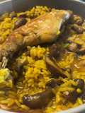 Arroz meloso de conejo y portobello