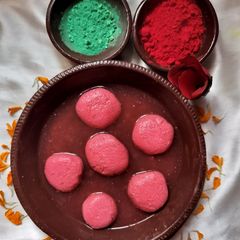 A picture of Pink rasgulla.
