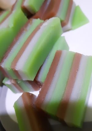 Foto resep Kue lapis coklat pandan putih