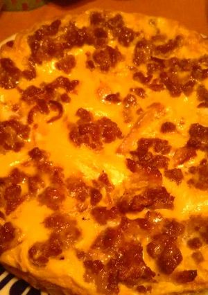 Una foto de Cake de tortilla y jamón