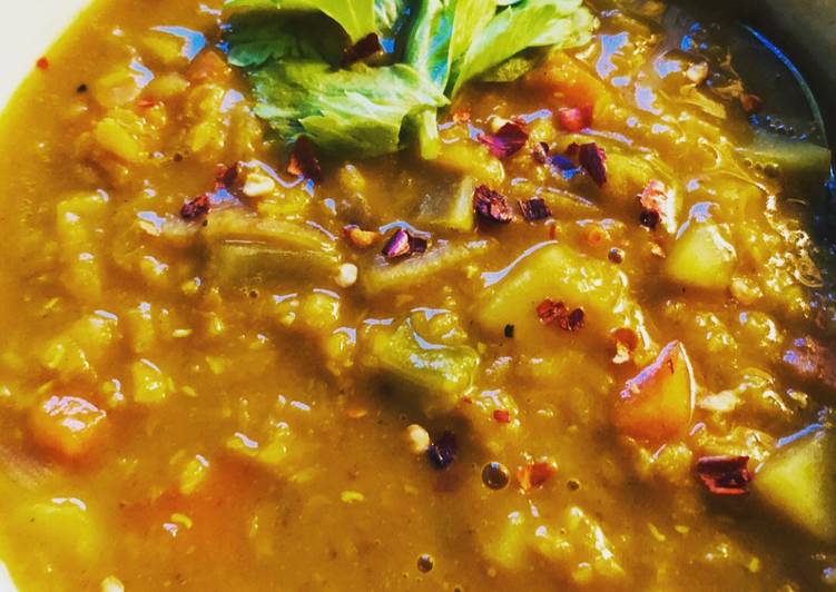 Steps to Make Ultimate Red lentil soup - vegan