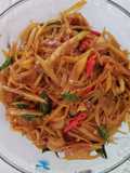 Oseng pepaya muda kecap manis (mie hihol)
