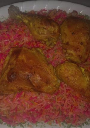 صورة لوصفة برياني (رز ملون)