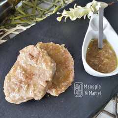Una foto de Lomo de cerdo en salsa de almendras en gme, f y g y tradicional