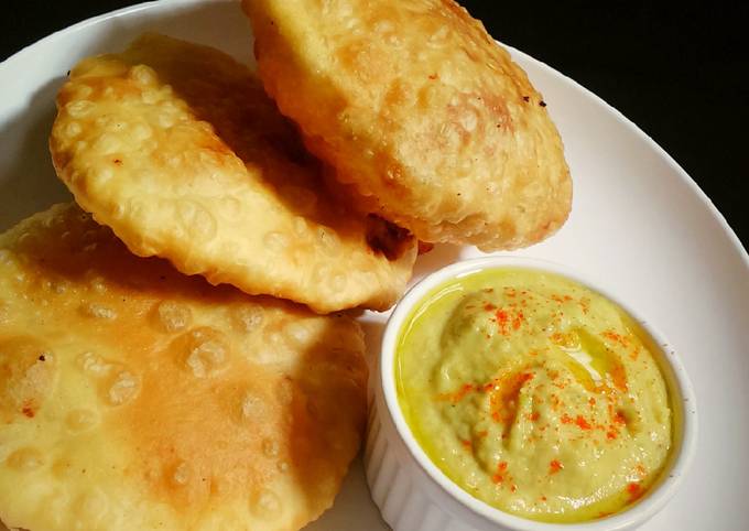 Dalpuri with hummus recipe main photo